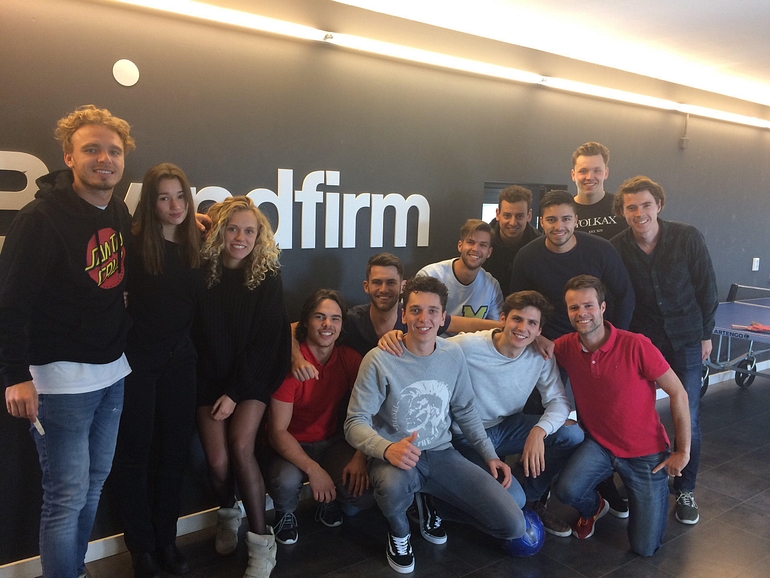 Blije gezichten na de onboarding bij Brandfirm