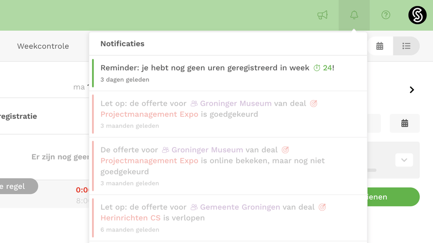 Uren notificaties