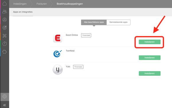 Exact online screen 1