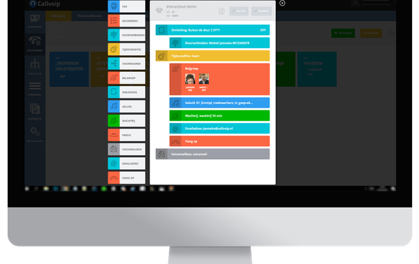 Screenshot callvoip integratie