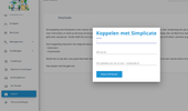 Simplicate screenshot koppeling