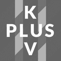 KplusV zwart-wit logo